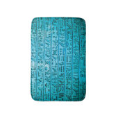 Alte ägyptische Hieroglyphen Blau Badematte (Vorderseite Vertikal)