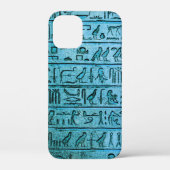 Alte ägyptische Hieroglyphen Blau Case-Mate iPhone Hülle (Rückseite)