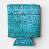 Alte ägyptische Hieroglyphen Blau kann kühler Dosenkühler (Rückseite)