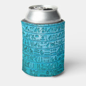 Alte ägyptische Hieroglyphen Blau kann kühler Dosenkühler (Kanne Rückseite)