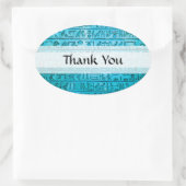 Alte ägyptische Hieroglyphen Blau Ovaler Aufkleber (Tasche)