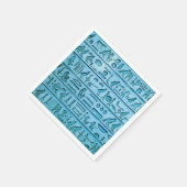 Alte ägyptische Hieroglyphen Blau Serviette (Ecke)