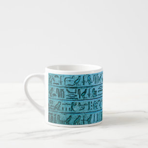 Alte ägyptische Hieroglyphen Blaue Spezialität Tas Espressotasse