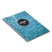 Alte ägyptische Hieroglyphen - Blaues Notebook Notizblock (Rechte Seite)