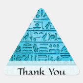 Alte ägyptische Hieroglyphen Blue Triangle Sticker (Vorderseite)