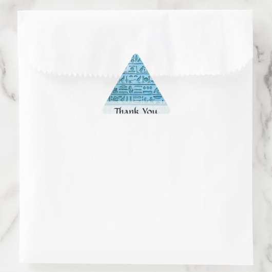 Alte ägyptische Hieroglyphen Blue Triangle Sticker (Tasche)