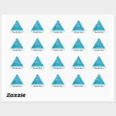 Alte ägyptische Hieroglyphen Blue Triangle Sticker (Blatt)