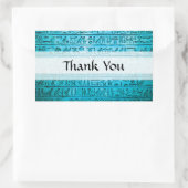 Alte ägyptische Hieroglyphen Blue Vielen Dank Rechteckiger Aufkleber (Tasche)