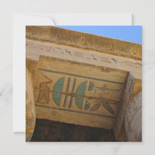 Alte ägyptische Hieroglyphen-Flachkarte Karte (Vorderseite)