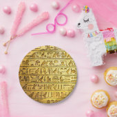 Alte ägyptische Hieroglyphen Gelb Paper Teller (Party)