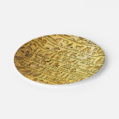 Alte ägyptische Hieroglyphen Gelb Paper Teller (Schrägansicht)