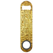 Alte ägyptische Hieroglyphen gelb Speed Flaschenöffner (Vorderseite)