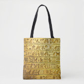 Alte ägyptische Hieroglyphen-Gelbe Tote-Tasche Tasche (Vorderseite)