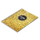 Alte ägyptische Hieroglyphen - Gelbes Notebook Notizblock (Linke Seite)