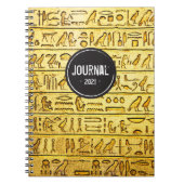 Alte ägyptische Hieroglyphen - Gelbes Notebook Notizblock (Vorderseite)