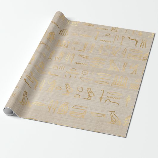 Alte ägyptische Hieroglyphen Geschenkpapier (Ungerollt)