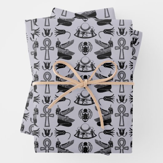 Alte ägyptische Hieroglyphen Geschenkpapier Set (Beispiel)
