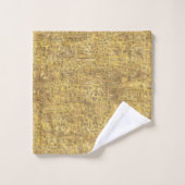 Alte ägyptische Hieroglyphen Gold Badhandtuch Set (Waschlappen)