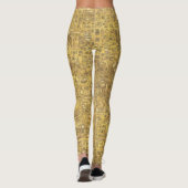 Alte ägyptische Hieroglyphen Gold Leggings (Rückseite)