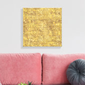Alte ägyptische Hieroglyphen Gold Leinwanddruck (Insitu (Wohnzimmer))
