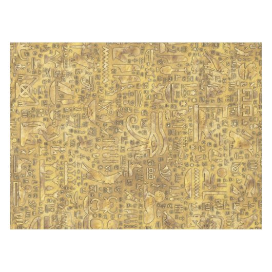 Alte ägyptische Hieroglyphen Gold Tischdecke (Vorderseite (Horizontal))