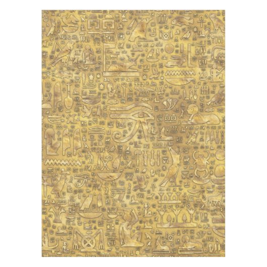 Alte ägyptische Hieroglyphen Gold Tischdecke (Vorderseite)