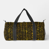 Alte ägyptische Hieroglyphen, Gold und Schwarz Duffle Bag (Vorderseite)