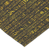 Alte ägyptische Hieroglyphen, Gold und Schwarz Kurzer Tischläufer (Ecke)