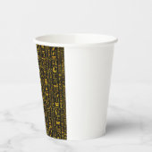 Alte ägyptische Hieroglyphen, Gold und Schwarz Pappbecher (Links)