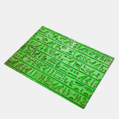 Alte ägyptische Hieroglyphen grün Fußmatte (Schrägansicht)