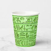 Alte ägyptische Hieroglyphen-Grünbuch-Cup Pappbecher (Links)