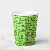 Alte ägyptische Hieroglyphen-Grünbuch-Cup Pappbecher (Rechts)