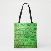 Alte ägyptische Hieroglyphen Grüne Tote Tasche (Vorderseite)