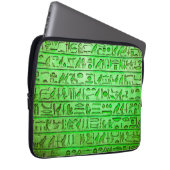 Alte ägyptische Hieroglyphen Grüner Laptop-Sieb Laptopschutzhülle (Vorne Rechts)