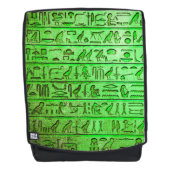Alte ägyptische Hieroglyphen Grüner Rucksack (Vorderseite)