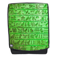 Alte ägyptische Hieroglyphen Grüner Rucksack