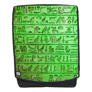 Alte ägyptische Hieroglyphen Grüner Rucksack