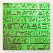 Alte ägyptische Hieroglyphen Grüngläser Untersetze Glasuntersetzer (Vorderseite)