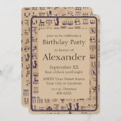 Alte ägyptische Hieroglyphen Kunst, Dichtung und M Einladung (Vorne/Hinten)