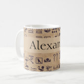 Alte ägyptische Hieroglyphen Kunst, Dichtung und M Kaffeetasse (Vorderseite Links)
