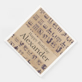 Alte ägyptische Hieroglyphen Kunst, Dichtung und M Serviette (Ecke)