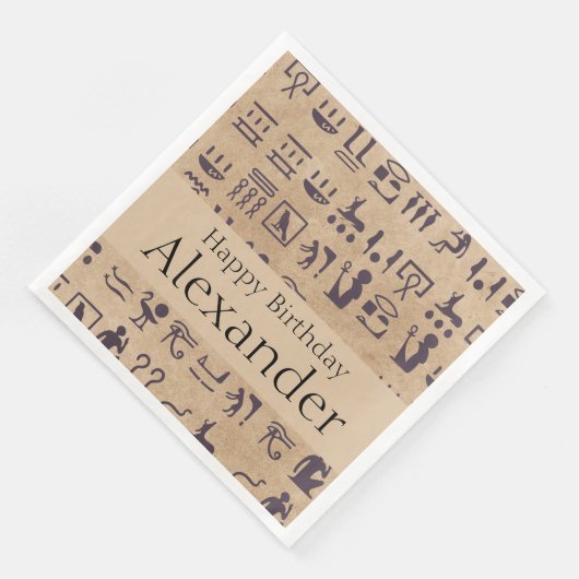 Alte ägyptische Hieroglyphen Kunst, Dichtung und M Serviette (Ecke)