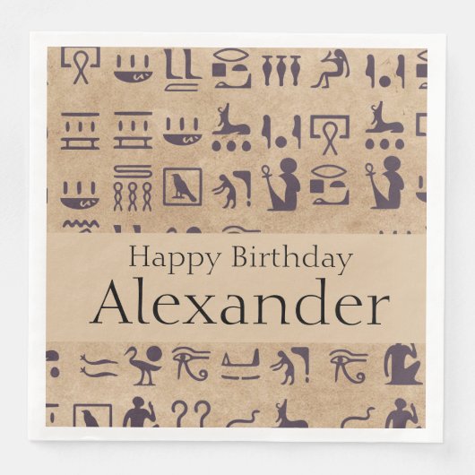 Alte ägyptische Hieroglyphen Kunst, Dichtung und M Serviette (Vorderseite)