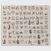 Alte ägyptische Hieroglyphen Kunst Geschenkpapier (Flach)