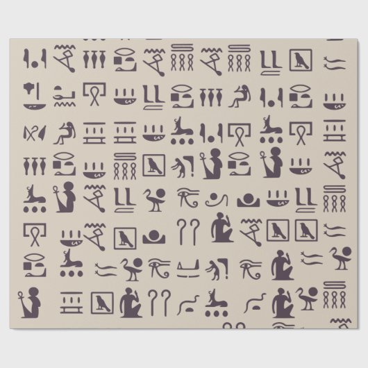 Alte ägyptische Hieroglyphen Kunst Geschenkpapier (Flach)