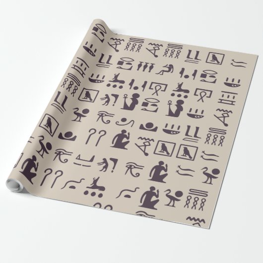 Alte ägyptische Hieroglyphen Kunst Geschenkpapier (Ungerollt)
