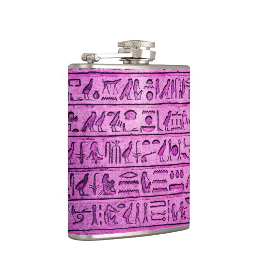 Alte ägyptische Hieroglyphen Lila Flachmann (Rechts)