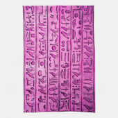 Alte ägyptische Hieroglyphen Lila Handtuch (Vertikal)