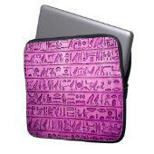 Alte ägyptische Hieroglyphen Lila Laptop-Sieb Laptopschutzhülle (Vorderseite Links)