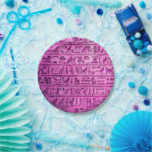 Alte ägyptische Hieroglyphen Lila Pappteller (Party)